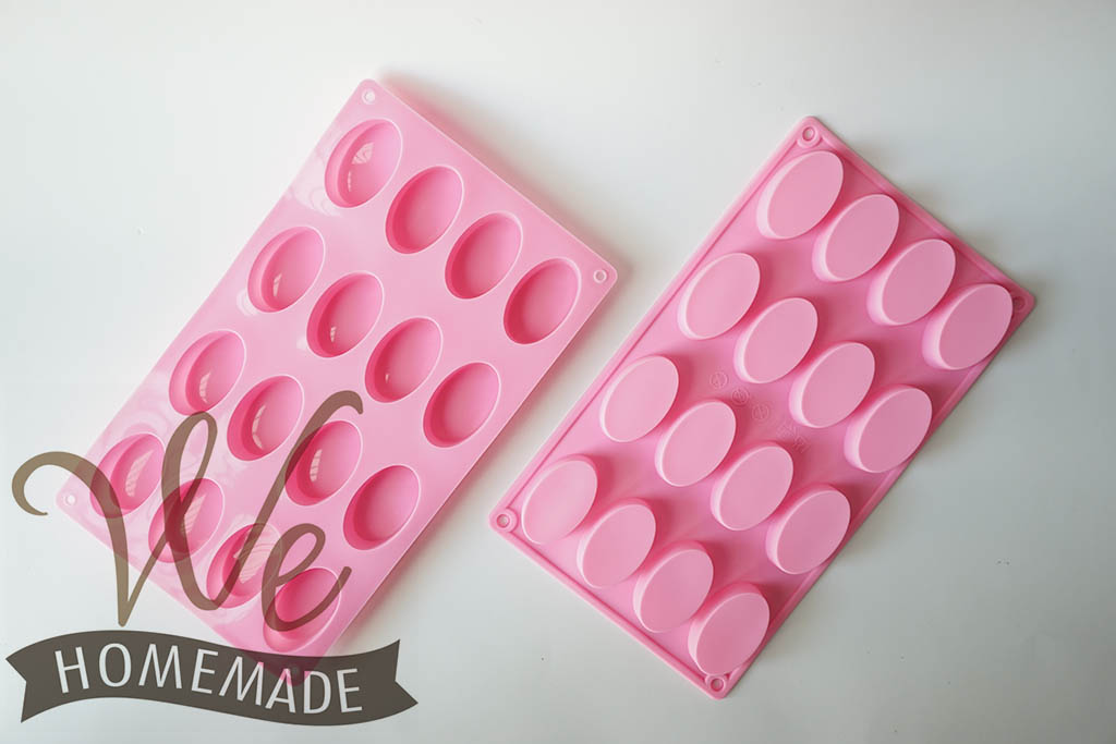 MBS03 แม่พิมพ์ซิลิโคน ขนม เค้ก พุดดิ้ง ช็อคโกแลต หรือ สบู่ 16 หลุม รูปวงรี 25ml