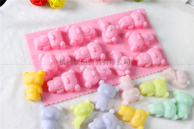 MCS15 แม่พิมพ์ซิลิโคน ตัวการ์ตูน คละลาย หมี kuma 11 หลุม 12ml (2)