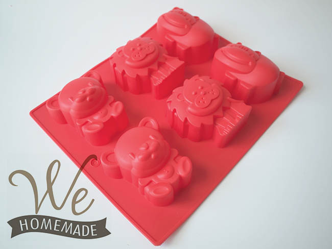 MCL01 แม่พิมพ์ขนม สบู่ 6 หลุม ตัวการ์ตูน สัตว์ ต่างๆ 