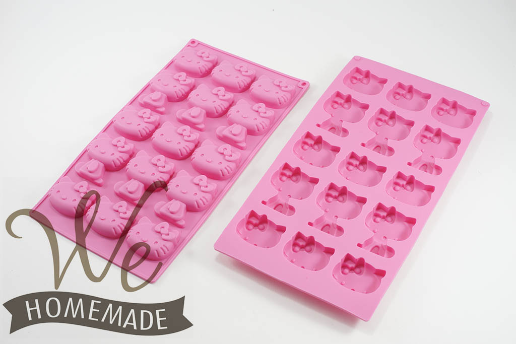 MCS75 แม่พิมพ์ ซิลิโคน วุ้น Silicone mold การ์ตูน คิตตี้ 15 หลุม